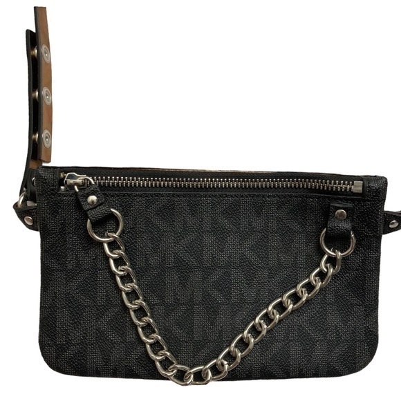 Michael Kors belt bag signature mk gray black M - Picture 1 of 6